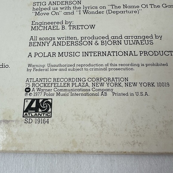 Abba - The Album Vinyl LP Record 1977 Epic Take A Chance On Me! Vintage - Picture 11 of 12